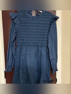 GAP Blue Floral Smocked Dress